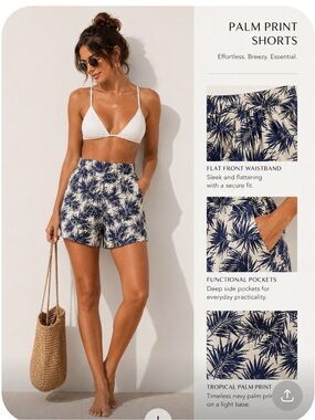 Panama Jack Linen Palm Shorts